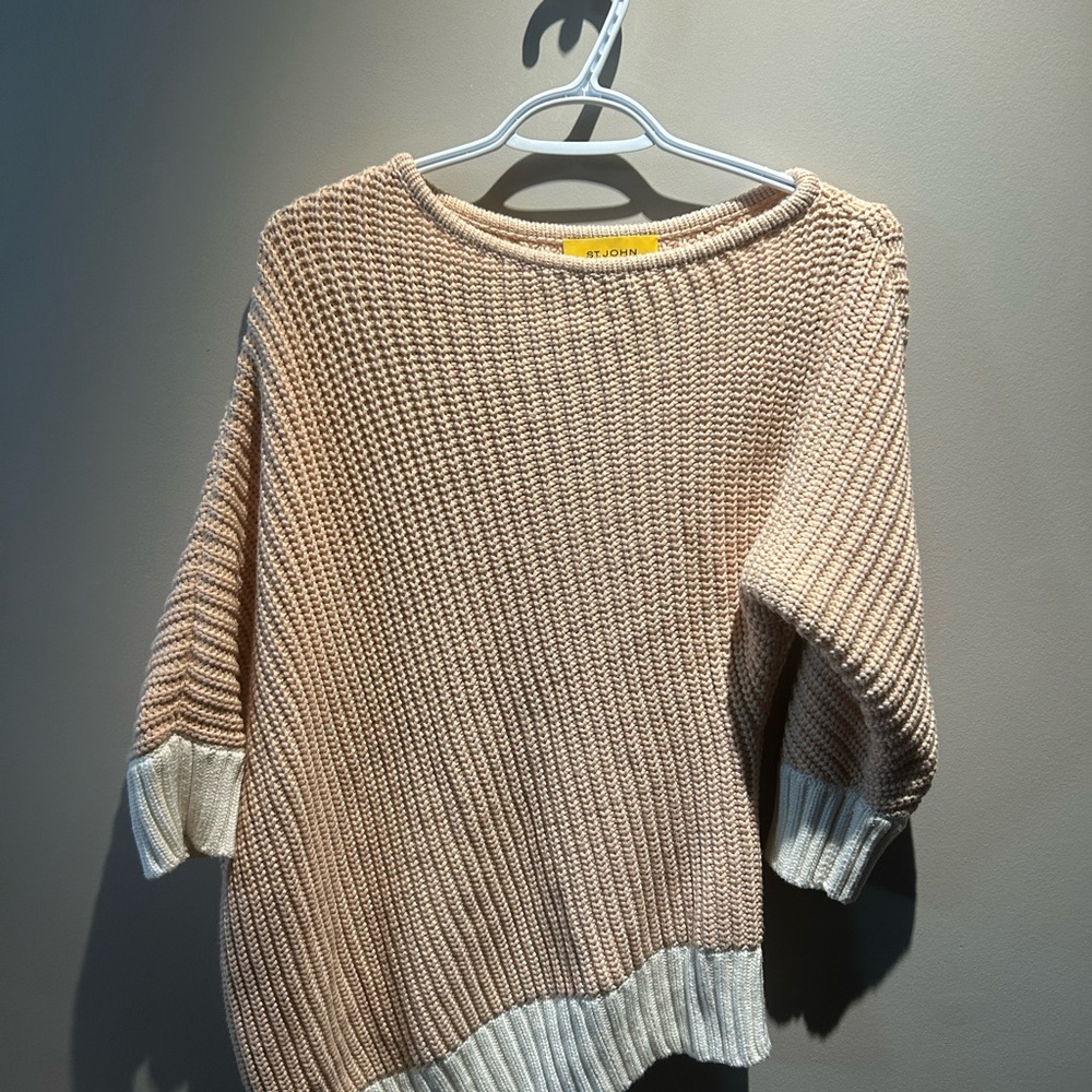 St. John asymmetrical knit sweater